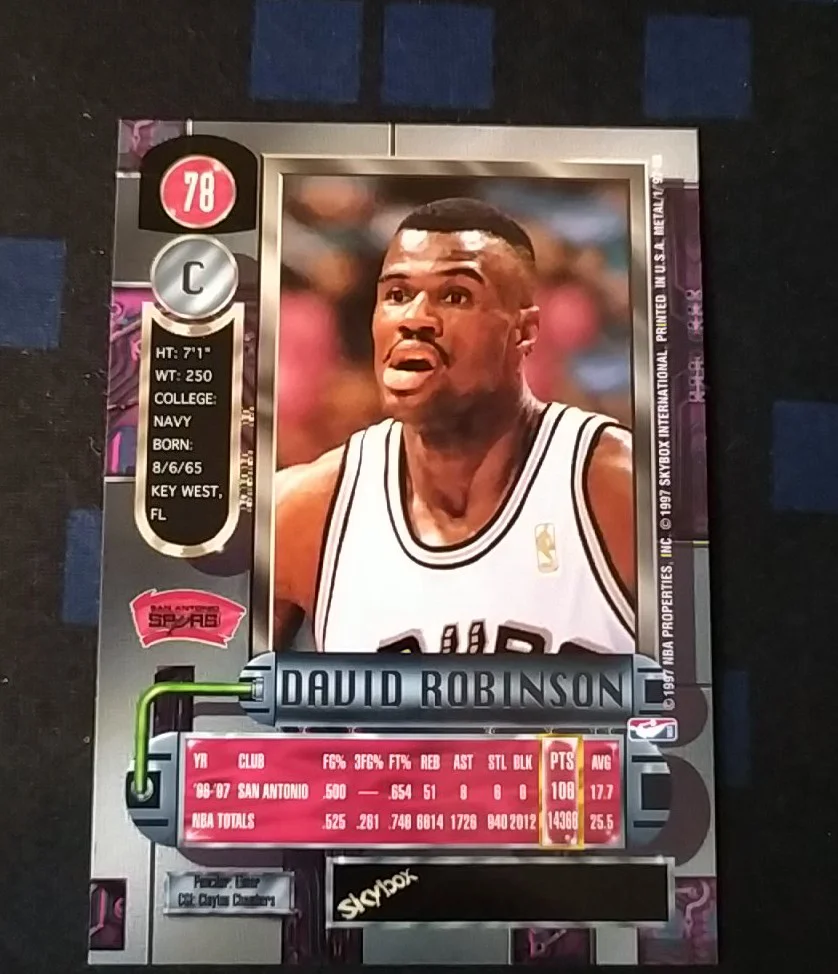 David Robinson hátlap
